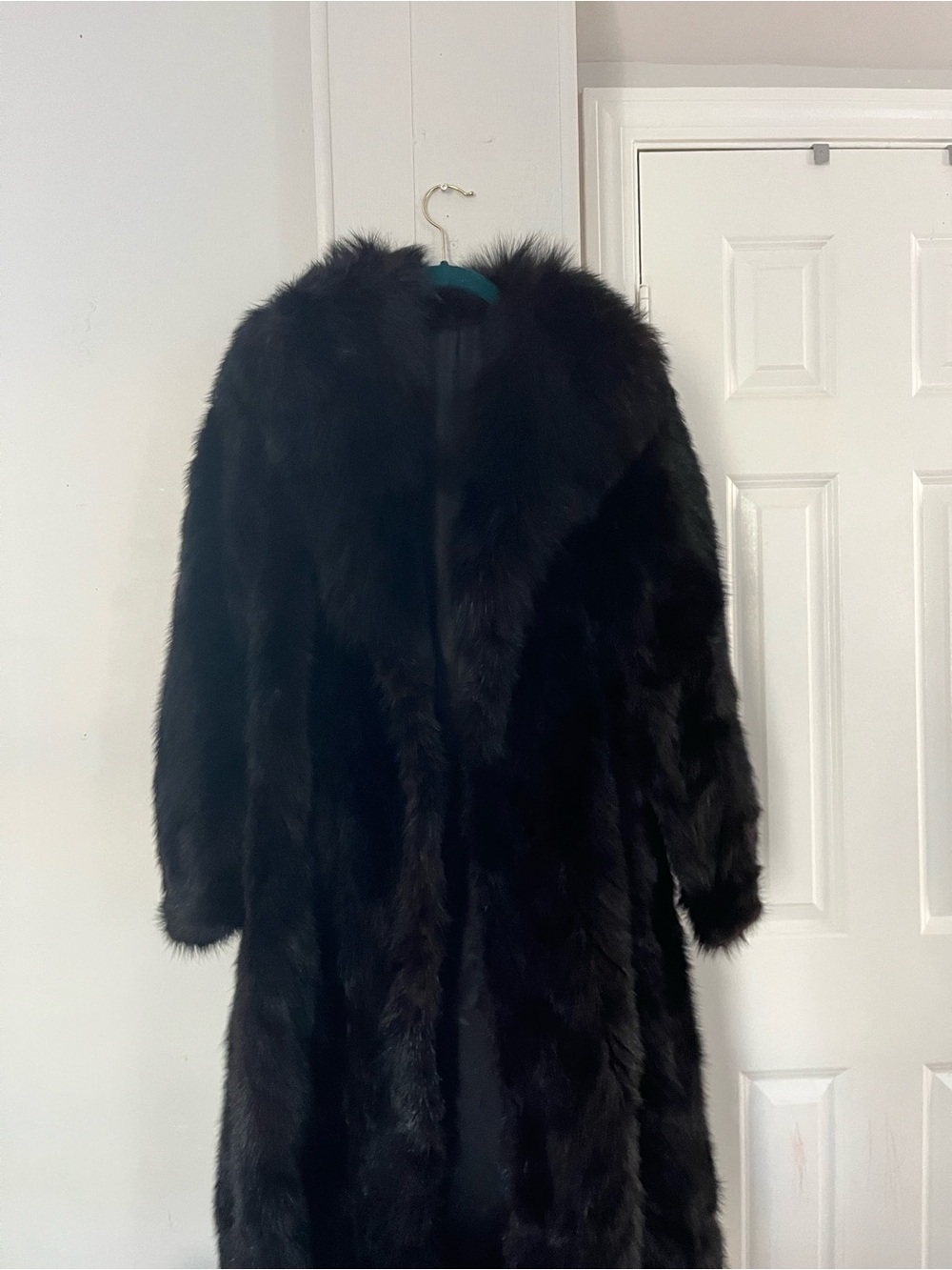 Vintage Dennis Basso Black Mink Fur Long Coat - Women's Luxury Outerwear